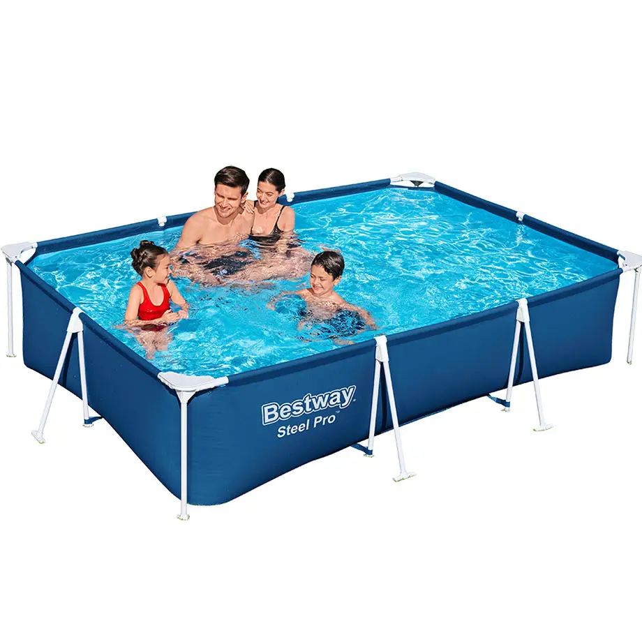 მაღალი ხარისხის ასაწყობი კარკასული აუზი ბესთვეი 56404 ეზოს ინვენტარი ზაფხულის ცხელი დღეებისთვის