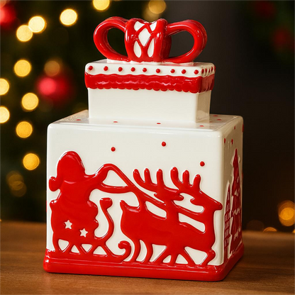 საშობაო კერამიკული ქილა